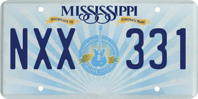 MS license plate NXX331