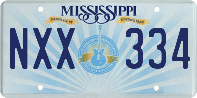 MS license plate NXX334