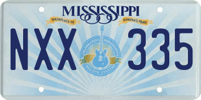 MS license plate NXX335