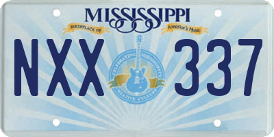 MS license plate NXX337