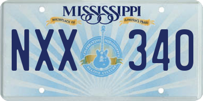 MS license plate NXX340