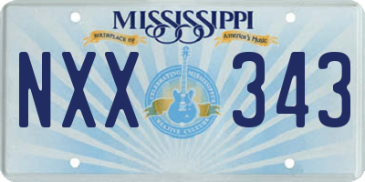 MS license plate NXX343