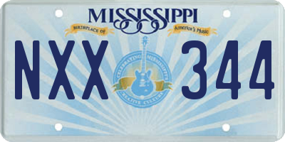 MS license plate NXX344