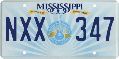MS license plate NXX347