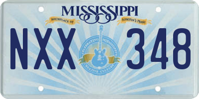 MS license plate NXX348