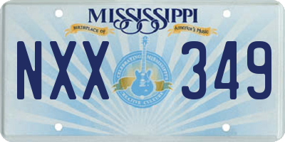 MS license plate NXX349