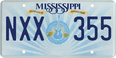 MS license plate NXX355