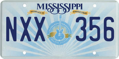 MS license plate NXX356