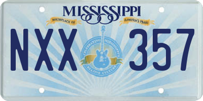 MS license plate NXX357