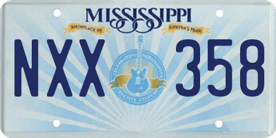 MS license plate NXX358