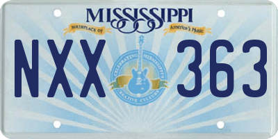 MS license plate NXX363