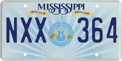MS license plate NXX364