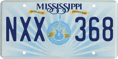 MS license plate NXX368