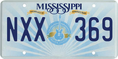 MS license plate NXX369