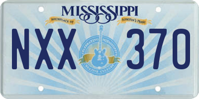 MS license plate NXX370
