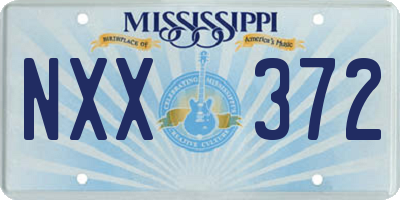 MS license plate NXX372