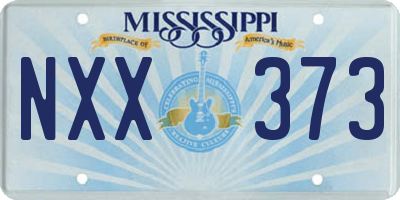 MS license plate NXX373