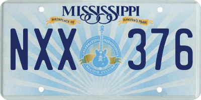 MS license plate NXX376