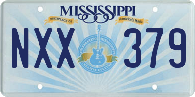 MS license plate NXX379