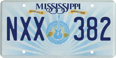 MS license plate NXX382