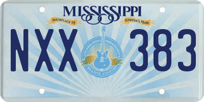 MS license plate NXX383