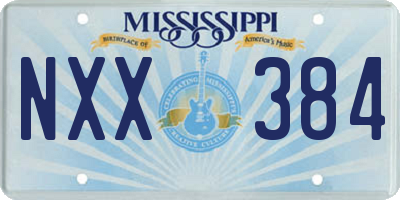 MS license plate NXX384