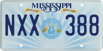 MS license plate NXX388