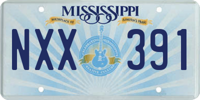 MS license plate NXX391