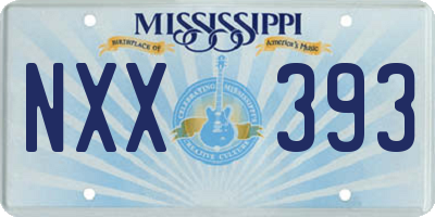 MS license plate NXX393