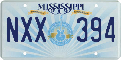 MS license plate NXX394