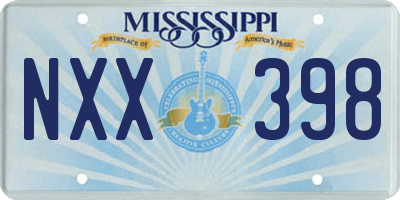 MS license plate NXX398