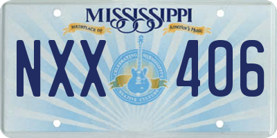 MS license plate NXX406