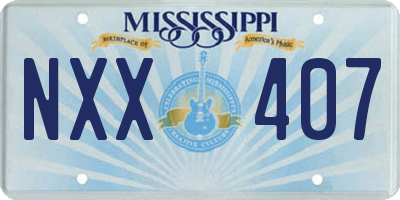 MS license plate NXX407