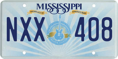 MS license plate NXX408
