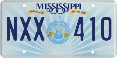 MS license plate NXX410