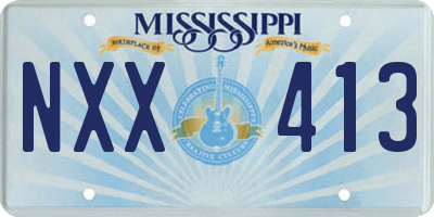MS license plate NXX413