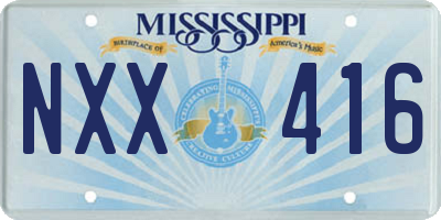 MS license plate NXX416