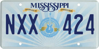 MS license plate NXX424