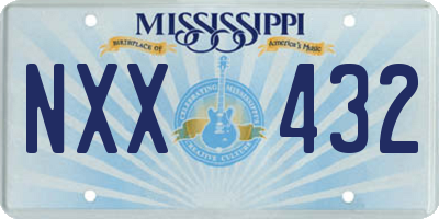 MS license plate NXX432