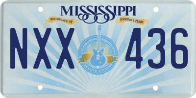 MS license plate NXX436