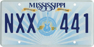 MS license plate NXX441