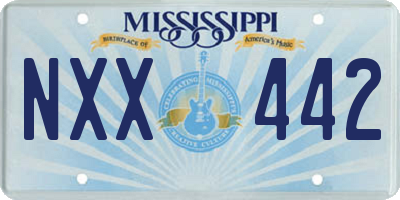 MS license plate NXX442