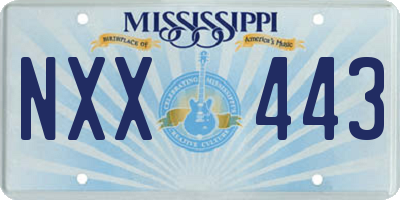 MS license plate NXX443