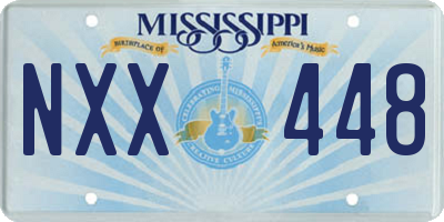 MS license plate NXX448