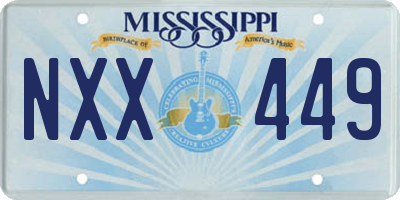 MS license plate NXX449