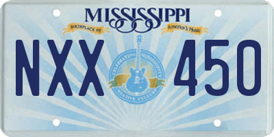 MS license plate NXX450
