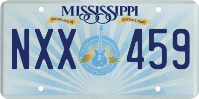 MS license plate NXX459