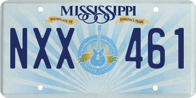 MS license plate NXX461