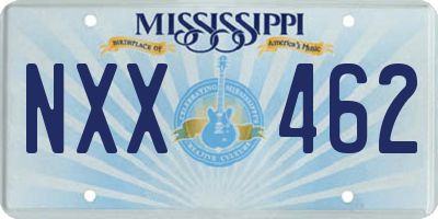 MS license plate NXX462