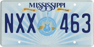 MS license plate NXX463